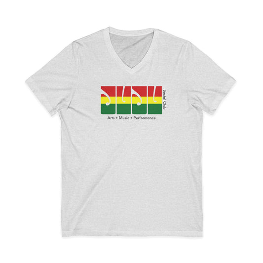 JUJU RLG Unisex V-Neck Tee - White