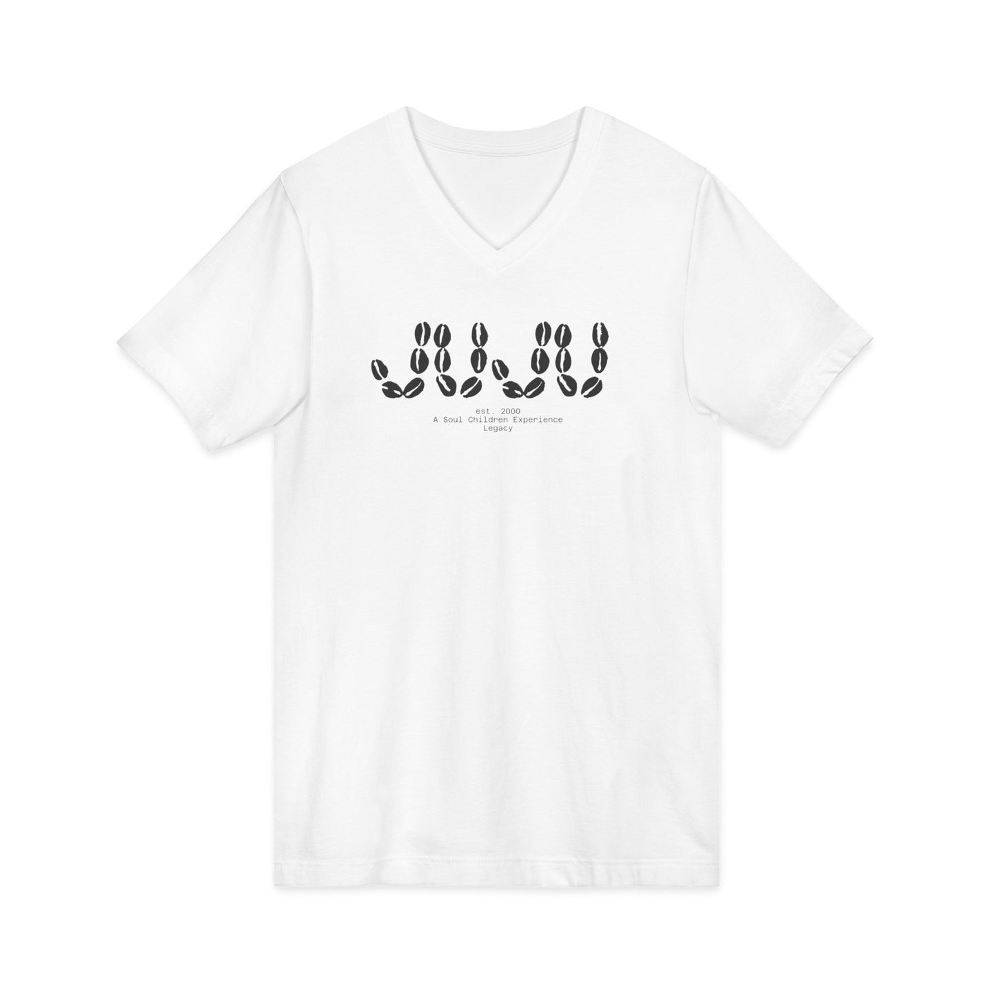 JUJU OG Cowrie Shell Unisex V-Neck Tee - White