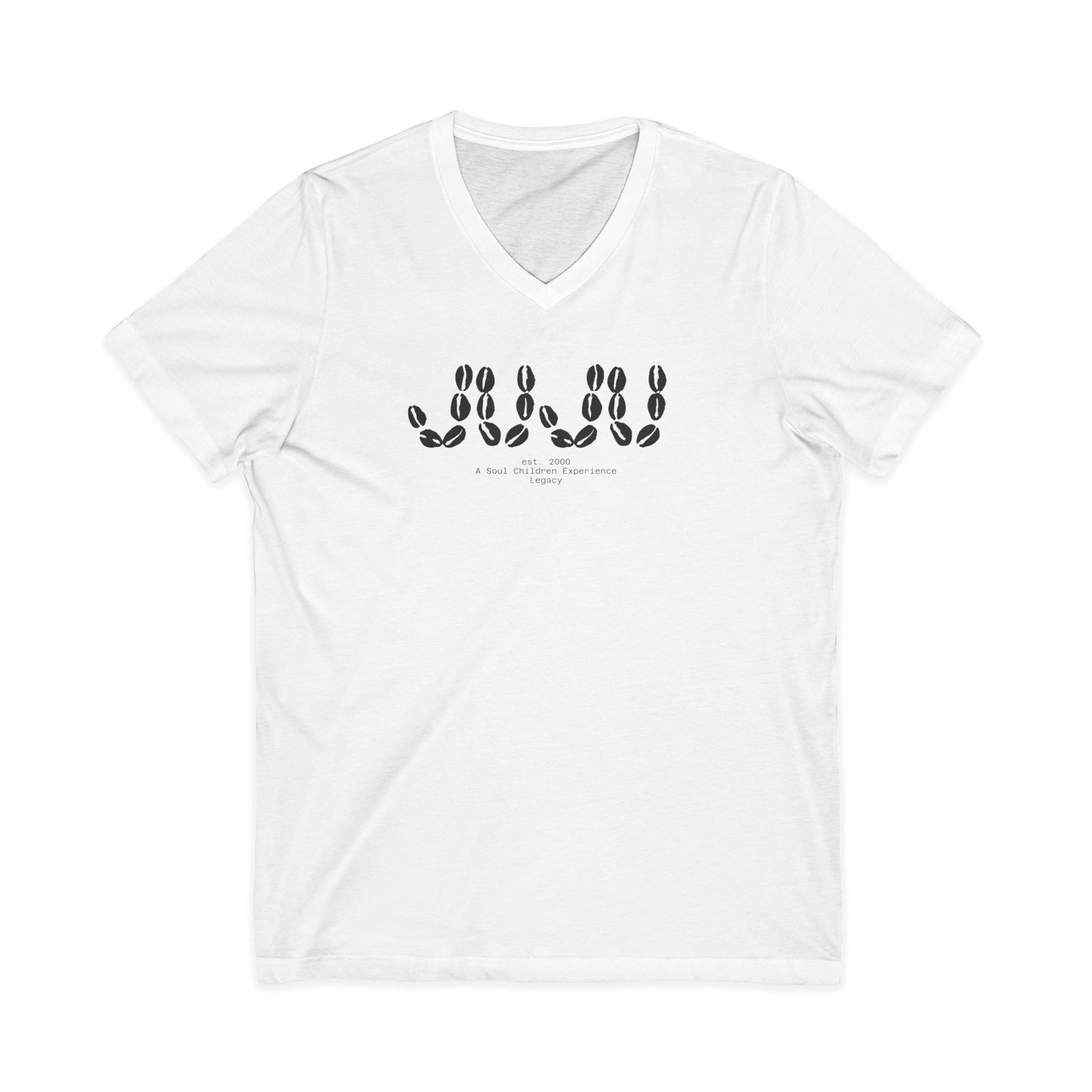 JUJU OG Cowrie Shell Unisex V-Neck Tee - White
