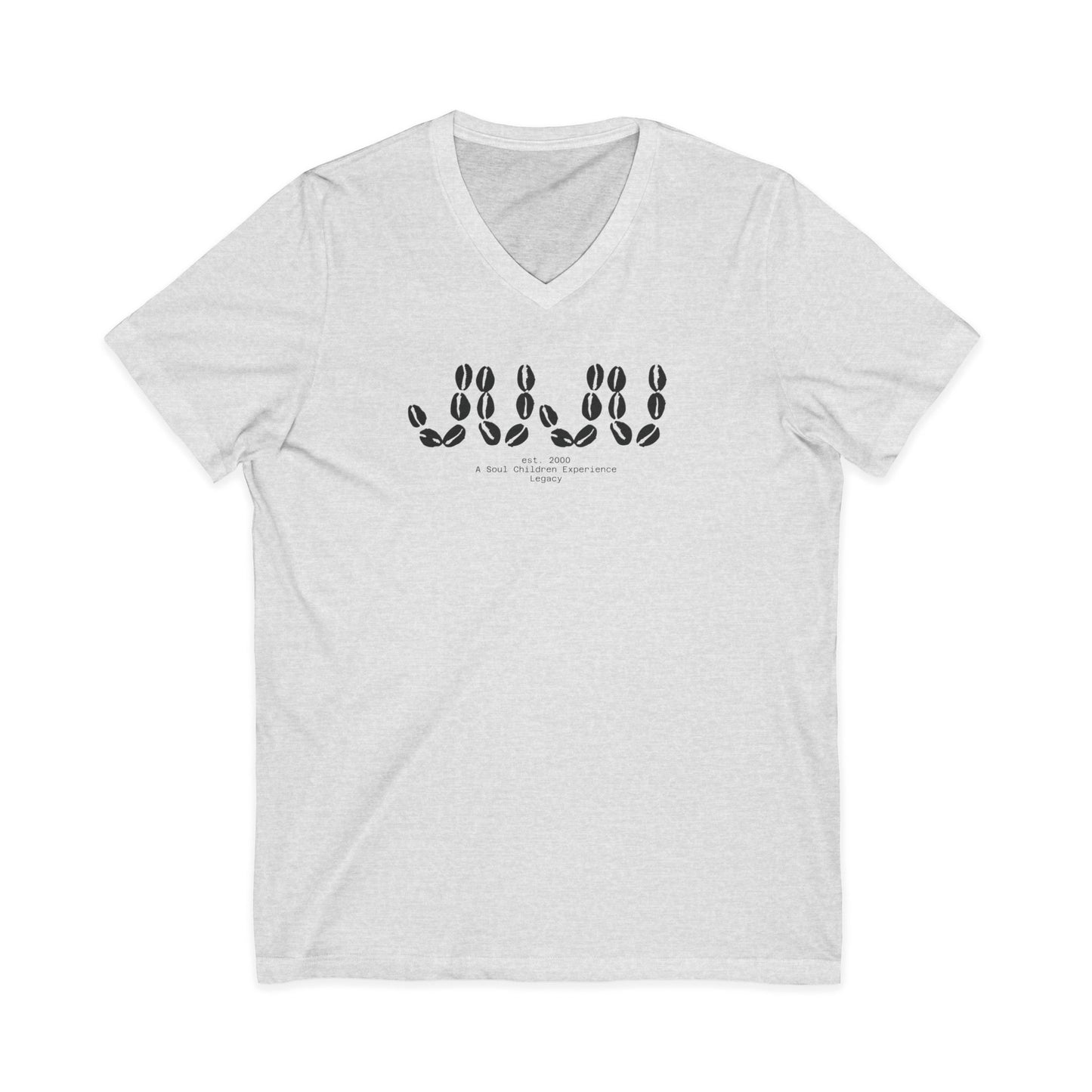 JUJU OG Cowrie Shell Unisex V-Neck Tee - White