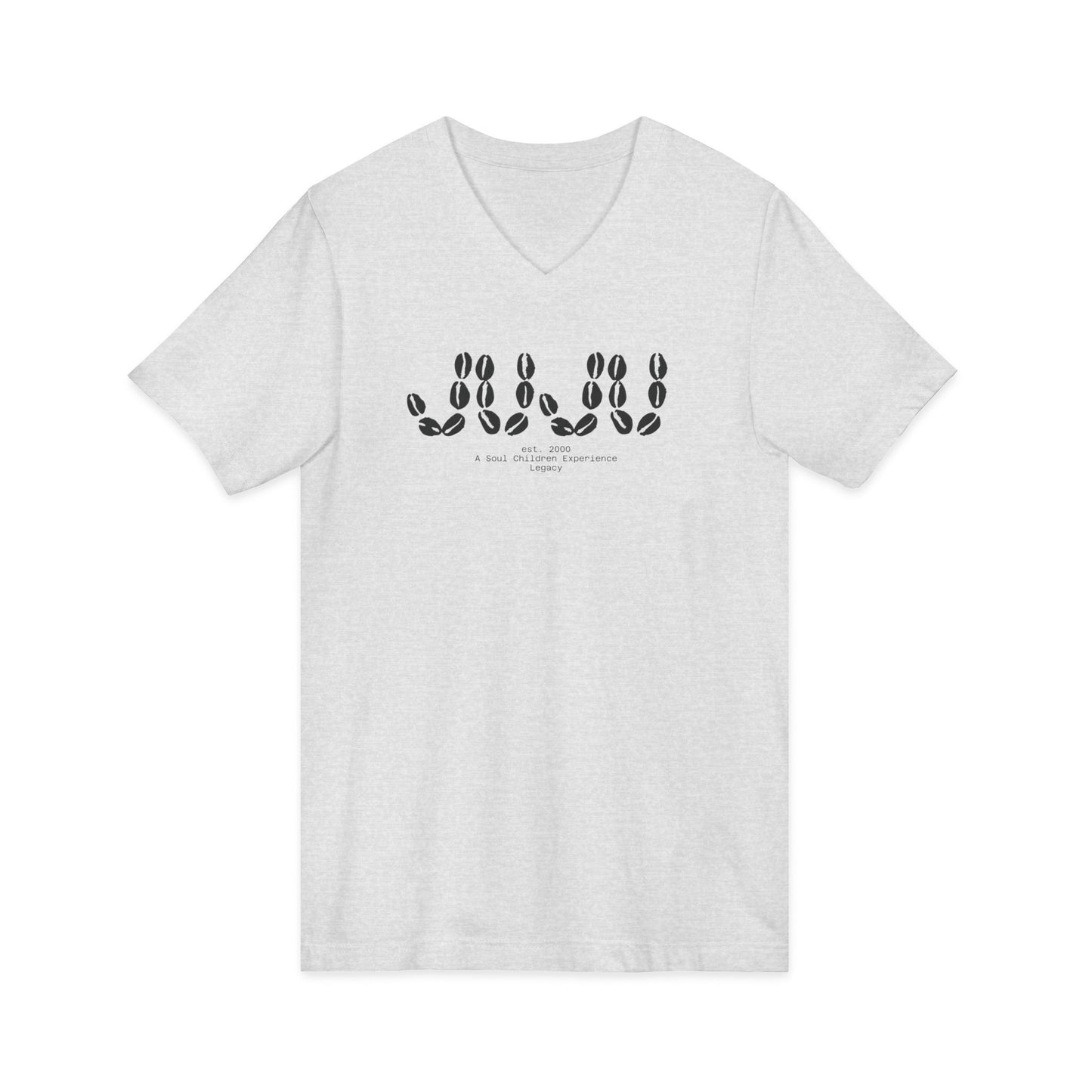 JUJU OG Cowrie Shell Unisex V-Neck Tee - White