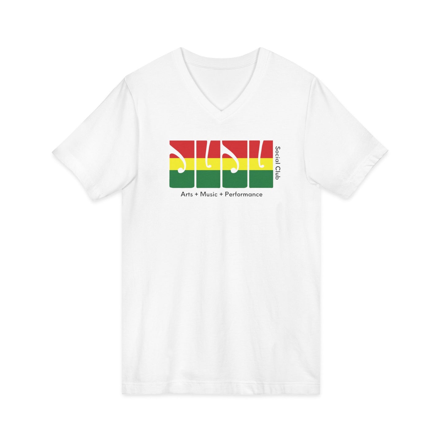 JUJU RLG Unisex V-Neck Tee - White